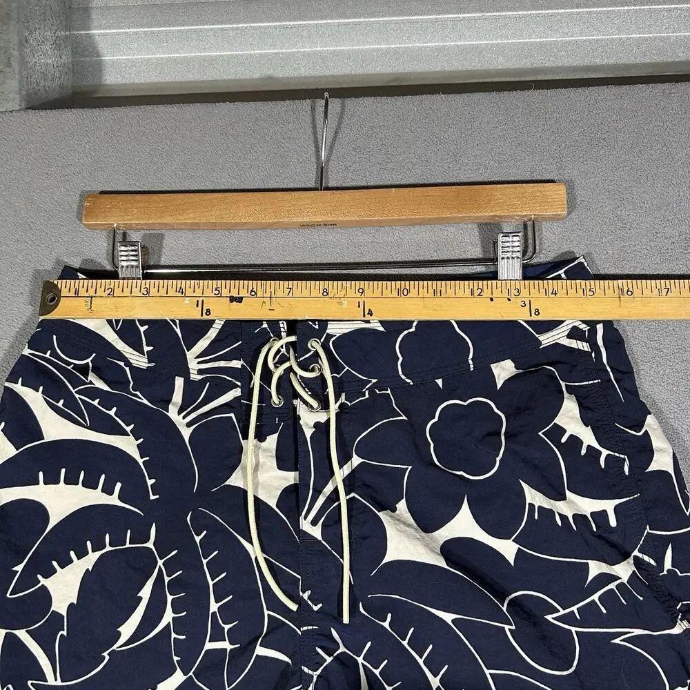 Vintage Patagonia Board Shorts Mens 32/6 Navy Blue Floral Tropical Swim Trunks